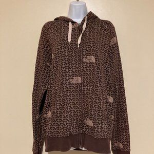 The North Face Graphic Logo Print L/S Full Zip Hoodie